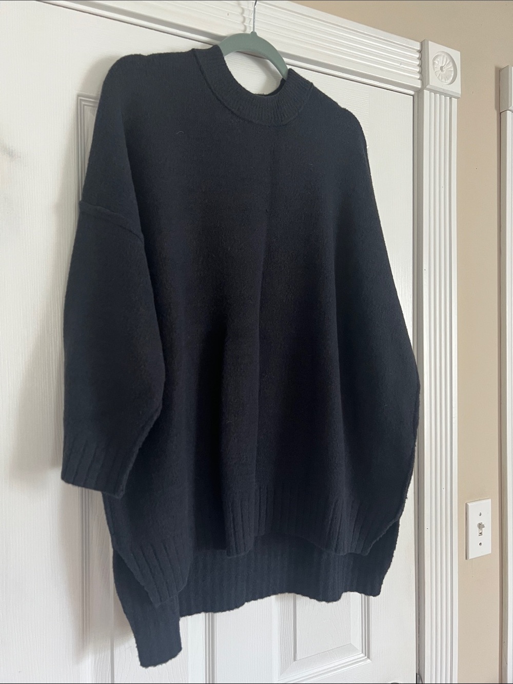 Free people Cozy Oversized Black Knit Sweater